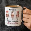 Personalised Nutcracker Black Handle Ceramic Mug