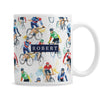 Personalised Cyclist Icons Ceramic Mug