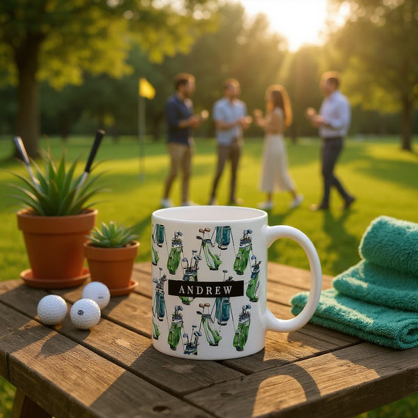 Personalised Golf Bag Ceramic Mug