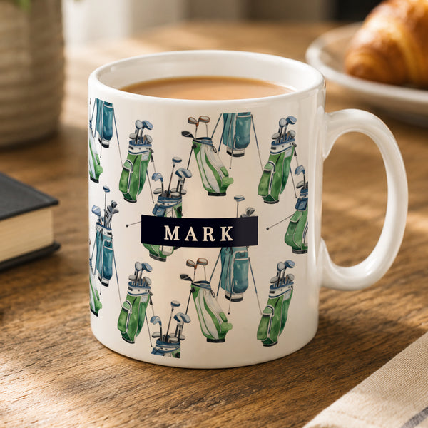 Personalised Golf Bag Ceramic Mug