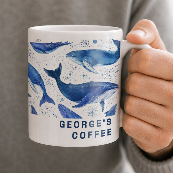 Personalised Whales Themed Ceramic Mug