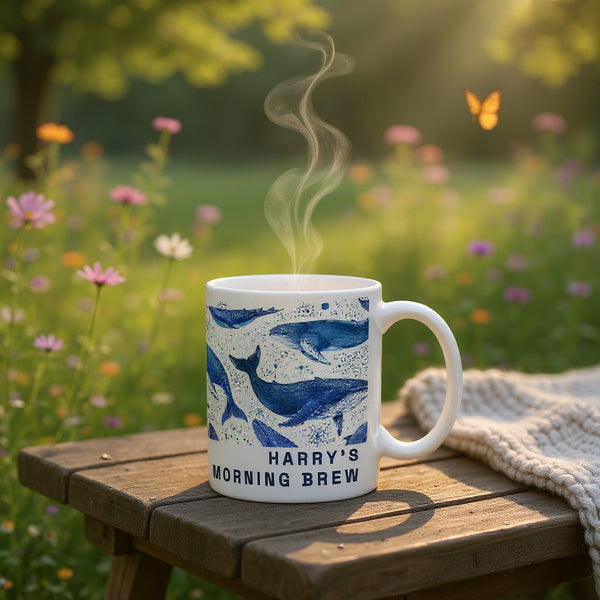 Personalised Whales Themed Ceramic Mug