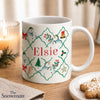 Personalised The Snowman Christmas Wishes Pattern Ceramic Mug