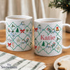 Personalised The Snowman Christmas Wishes Pattern Ceramic Mug