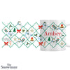 Personalised The Snowman Christmas Wishes Pattern Ceramic Mug
