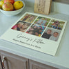 Personalised Multi Photo Upload Glass Chopping Board