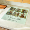 Personalised Multi Photo Upload Glass Chopping Board