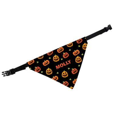 Personalised Halloween Pumpkin Patch Dog Bandana