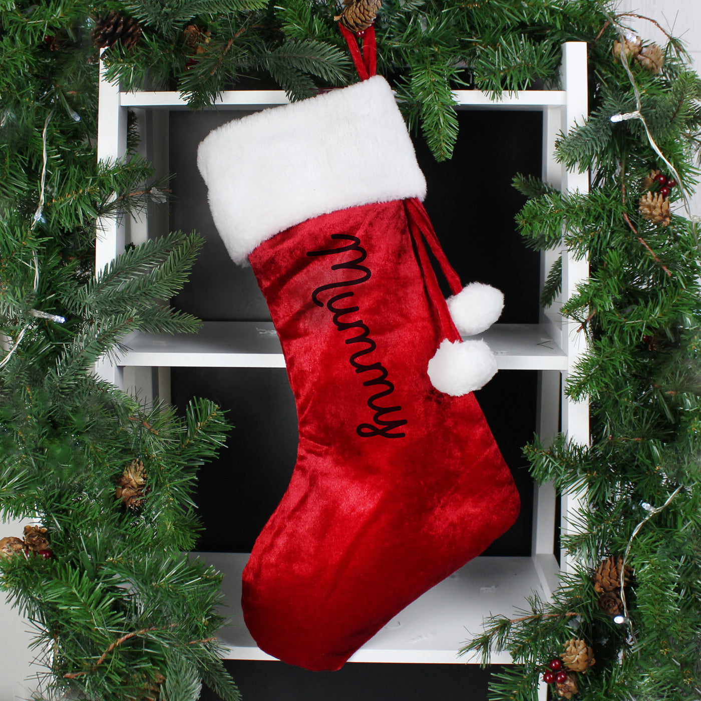 Copy of Personalised Name Only Red Christmas Stocking