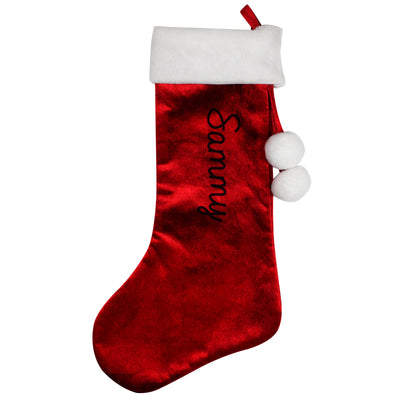 Copy of Personalised Name Only Red Christmas Stocking