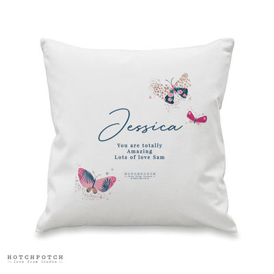Personalised Butterfly Filled Cotton Cushion