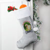 Personalised Dog Photo Upload Silver Grey Stocking