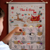Personalised Santa Sleigh Advent Calendar In Silver Grey