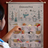 Personalised Polar Bear Advent Calendar In Silver Grey