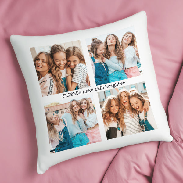 Personalised Multi Photo Upload Filled Cushion