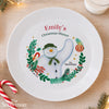 Personalised The Snowman Christmas Wishes Plastic Dinner Plate