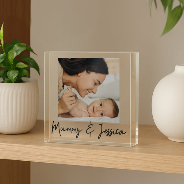 Personalised Photo Upload Small Glass Ornament