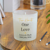 Personalised Black & Gold Free Text Frosted Wax Candle