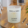 Personalised Black & Gold Bow Frosted Wax Candle