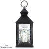 Personalised The Snowman Botanical Black Lantern