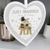 Personalised Boofle Wedding Large Wooden Heart Hanging Decoration