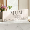 Personalised Floral Wooden Mum Ornament