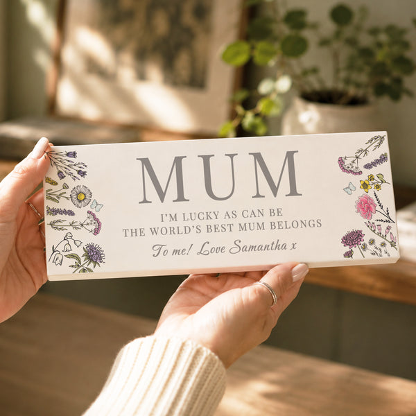 Personalised Wild Flowers Mum Ornament