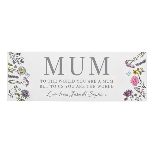 Personalised Wild Flowers Mum Ornament
