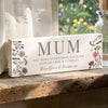 Personalised Wild Flowers Mum Ornament