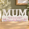Personalised Floral Wooden Mum Ornament