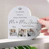 Personalised Multiple Photo Upload Grey Heart Ornament