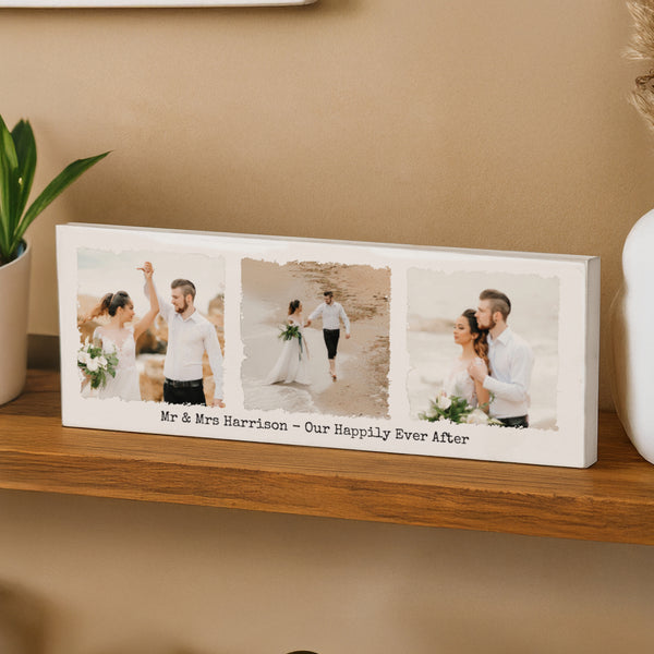 Personalised Multi Photo Upload Mantel Block