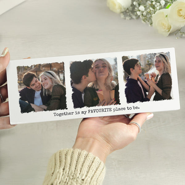 Personalised Multi Photo Upload Mantel Block