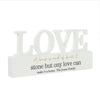 Personalised Black & Gold Free Text LOVE Word Wooden Plaque