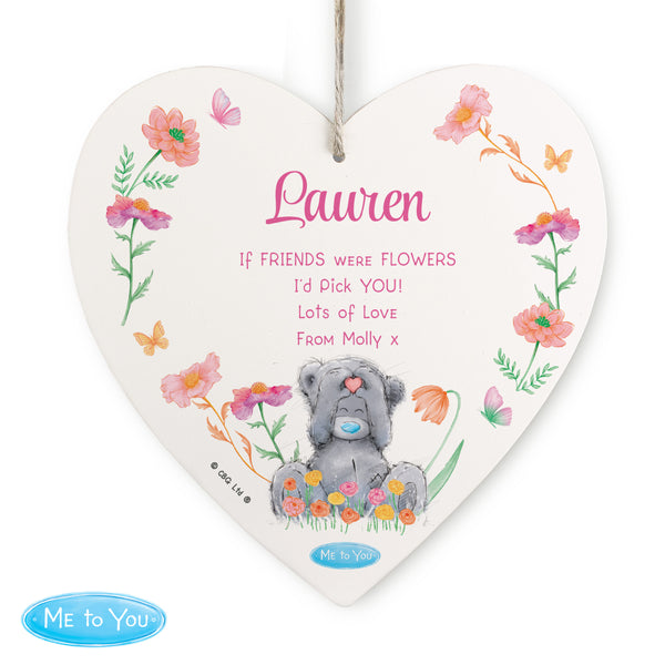 Personalised Me to You Flowery Hanging Heart Ornament