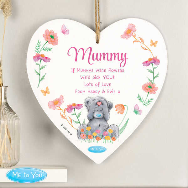 Personalised Me to You Flowery Hanging Heart Ornament