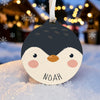 Personalised Penguin Wooden Bauble