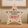 Personalised Believe Wooden Star Ornament
