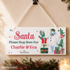 Personalised The Snowman Christmas Wishes Santa Stop Here Sign