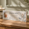 Personalised Memorial Angel Photo Upload Wooden Mantle Block