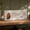 Personalised Memorial Angel Photo Upload Wooden Mantle Block