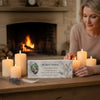 Personalised Memorial Angel Photo Upload Wooden Mantle Block