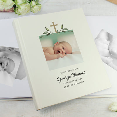 Personalised Christening Photo Upload Traditional Photo Album