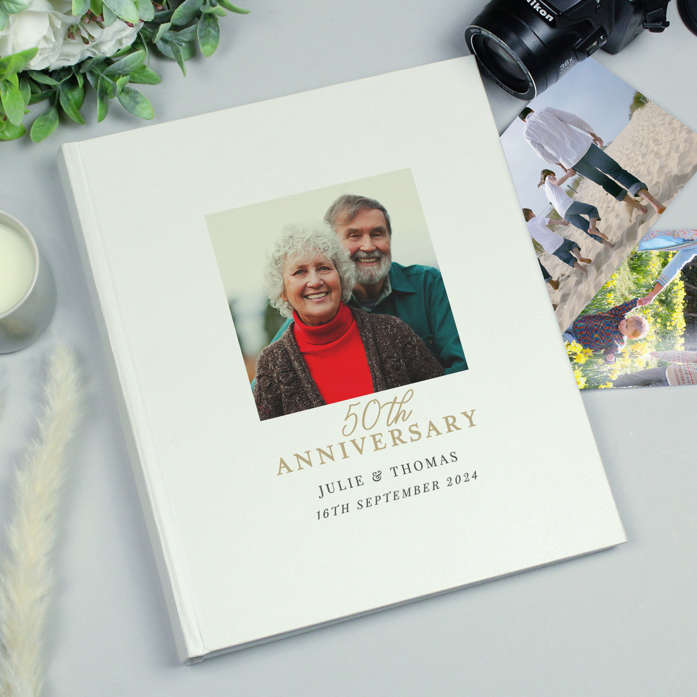 Personalised Photo Upload 50th Anniversary Traditional Photo Album