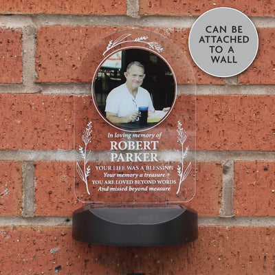 Personalised Memorial Photo Upload Outdoor Solar Light