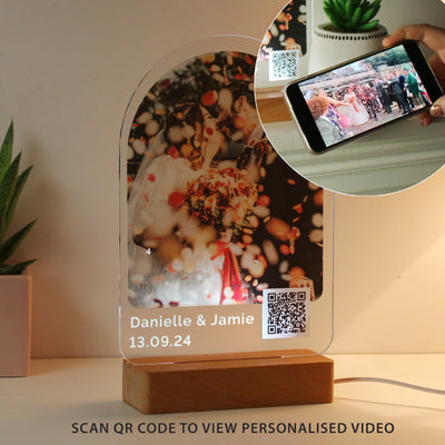 Personalised QR Photo Upload LED Light - Add Video Link