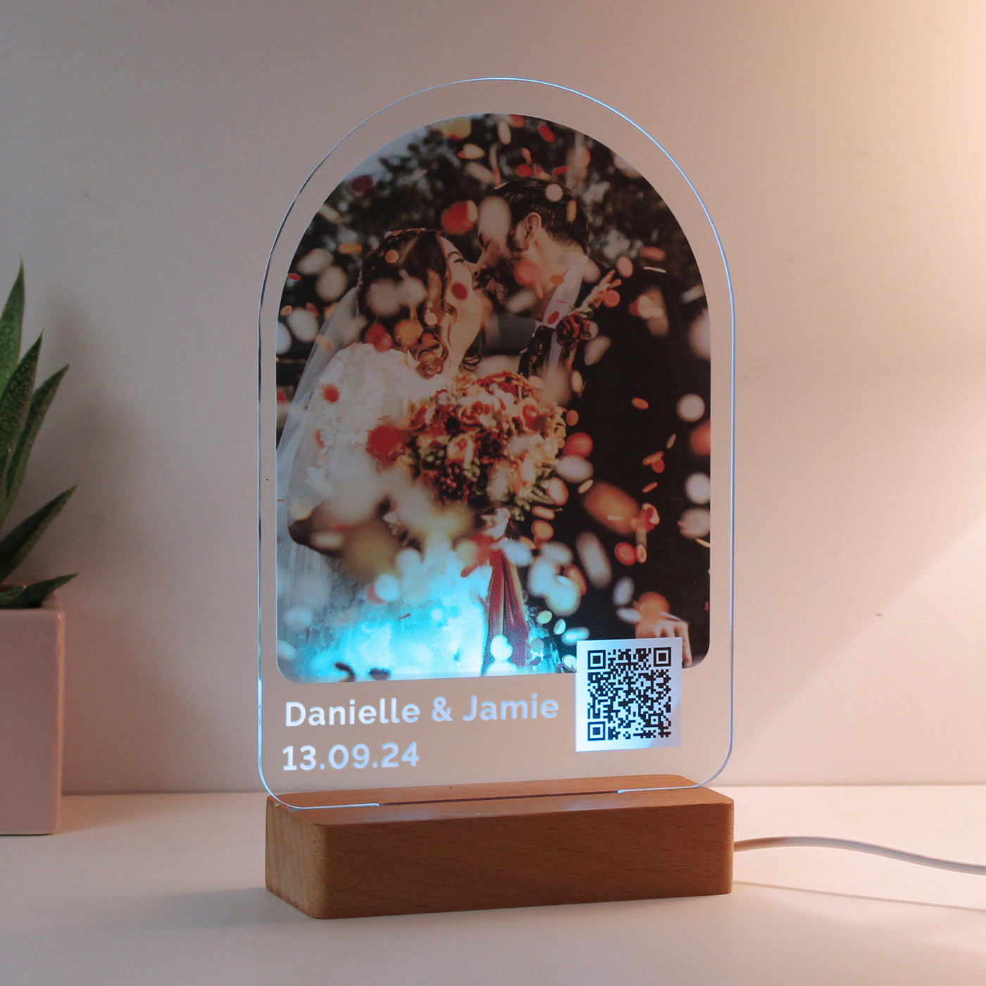 Personalised QR Photo Upload LED Light - Add Video Link