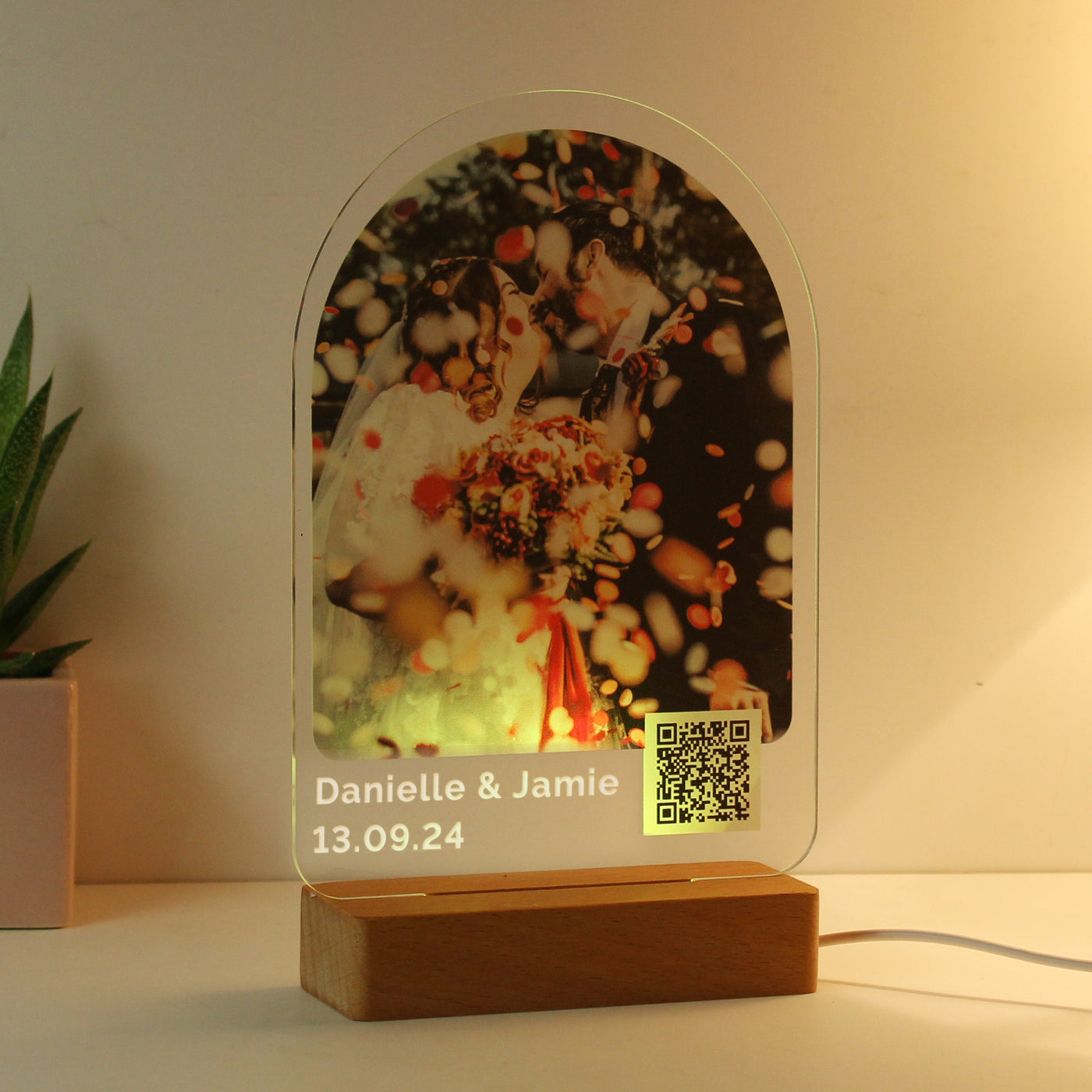 Personalised QR Photo Upload LED Light - Add Video Link