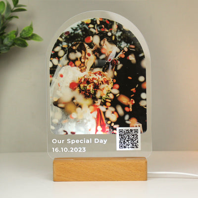 Personalised QR Photo Upload LED Light - Add Video Link