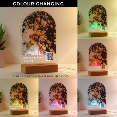 Personalised QR Photo Upload LED Light - Add Video Link